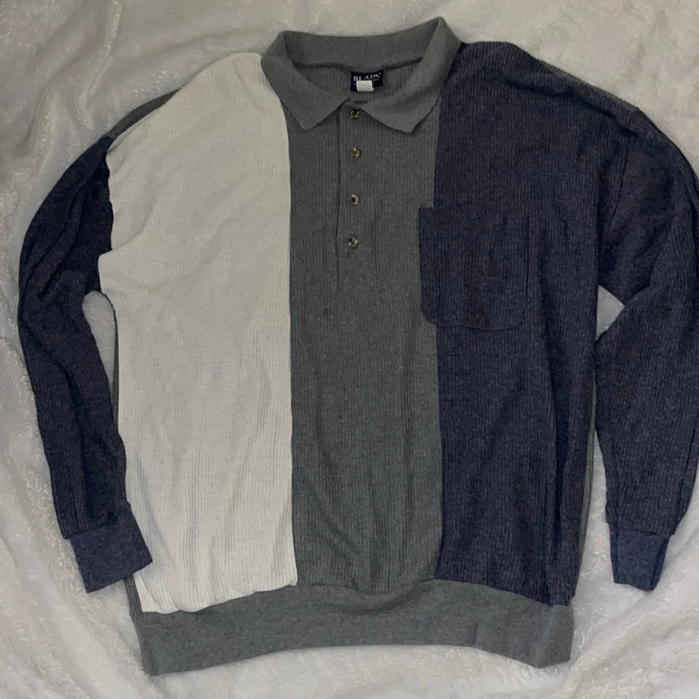Men’s Blair Colorblock Waffle knit long sleeve Polo